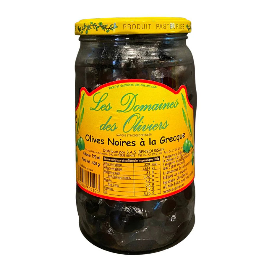 Olives Noires à la grecque (les domaines des oliviers)